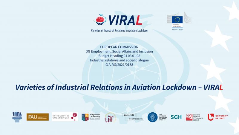 Varieties of Industrial Relations in Aviation Lockdown (VIRAL) - Bruxelles 7/9 June 2023