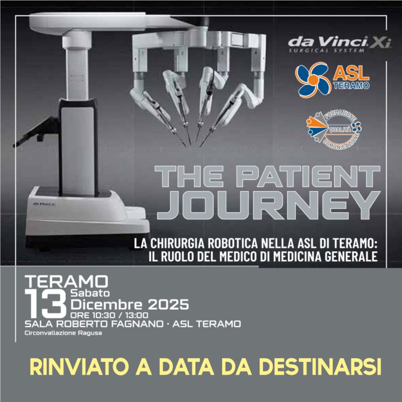 THE PATIENT JOURNEY - LA CHIRURGIA ROBOTICA NELLA ASL DI TERAMO: IL RUOLO DEL MEDICO DI MEDICINA GENERALE - 13 dicembre 2025