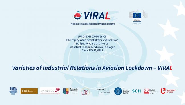 Varieties of Industrial Relations in Aviation Lockdown (VIRAL) - Warsaw 28/30 september 2022