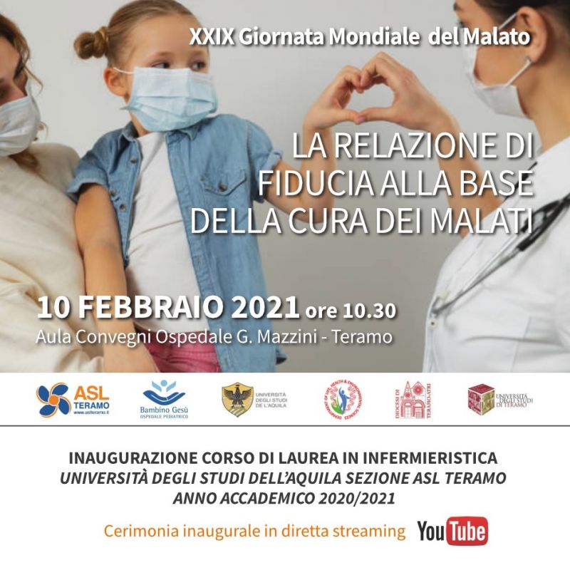 XXIX Giornata Mondiale  del Malato - 10 febbraio 2021