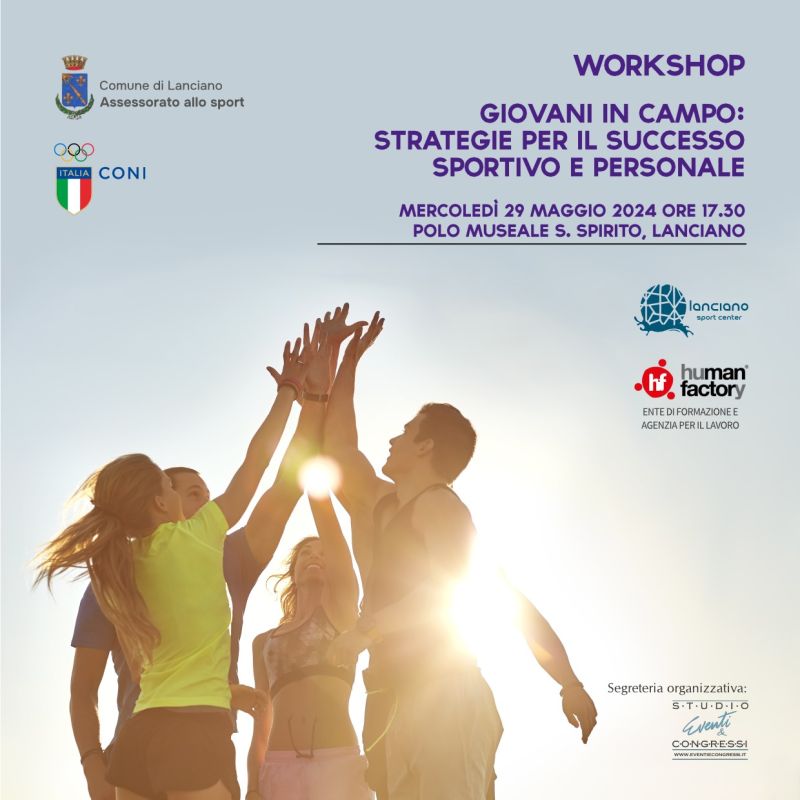 Workshop “giovani in campo: strategie per il successo sportivo e personale” - 29 maggio 2024